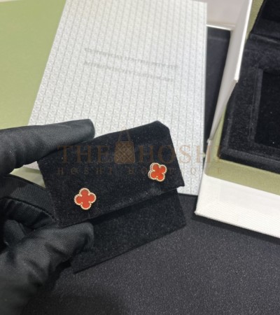 VAN CLEEF &AMP; ARPELS ALHAMBRA VINTAGE EARRINGS MINI 18K YELLOW GOLD/WHITE MOTHER-OF-PEARL MASTER QUALITY - Color